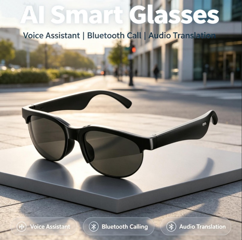 Smart Glasses Lens - แว่นตาบลูทูธอัจฉริยะ แว่นกันแดดโพลาไรซ์ TAC ฟังเพลงไร้สาย โทรแบบแฮนด์ฟรี ป้องกันรังสียูวี