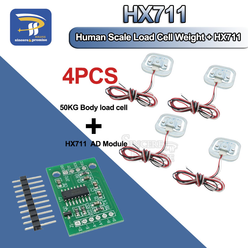 Muscle Sensor Emg - 4Pcs 50Kg Human Scale โหลดน้ำหนักเซ็นเซอร์ +