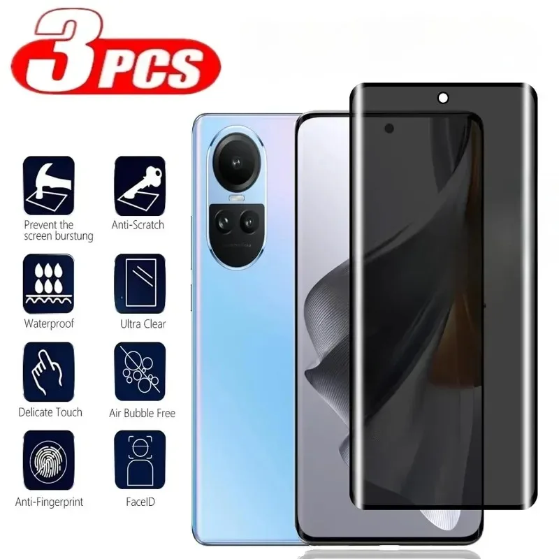 Oppo Reno 12 - 3Pcs 3Dป้องกันหน้าจอกระจกความเป็นส่วนตัวสําหรับOPPO Reno 10 11 12