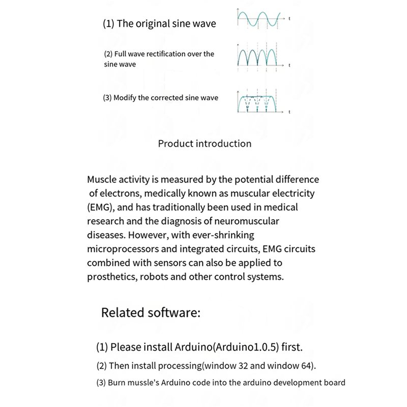 โมดูลเซ็นเซอร์ไฟฟ้ากล้ามเนื้อ  - Muscle Sensor Emg บทวิจารณ์และราคา