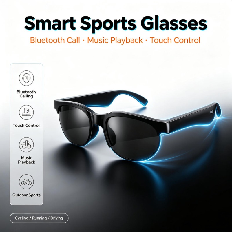 แว่นตาอัจฉริยะบลูทูธแบบเปิดหู  - Smart Glasses Lens บทวิจารณ์และราคา
